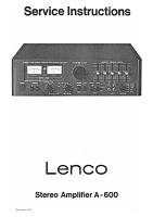 Lenco A-600 - Service Manual 